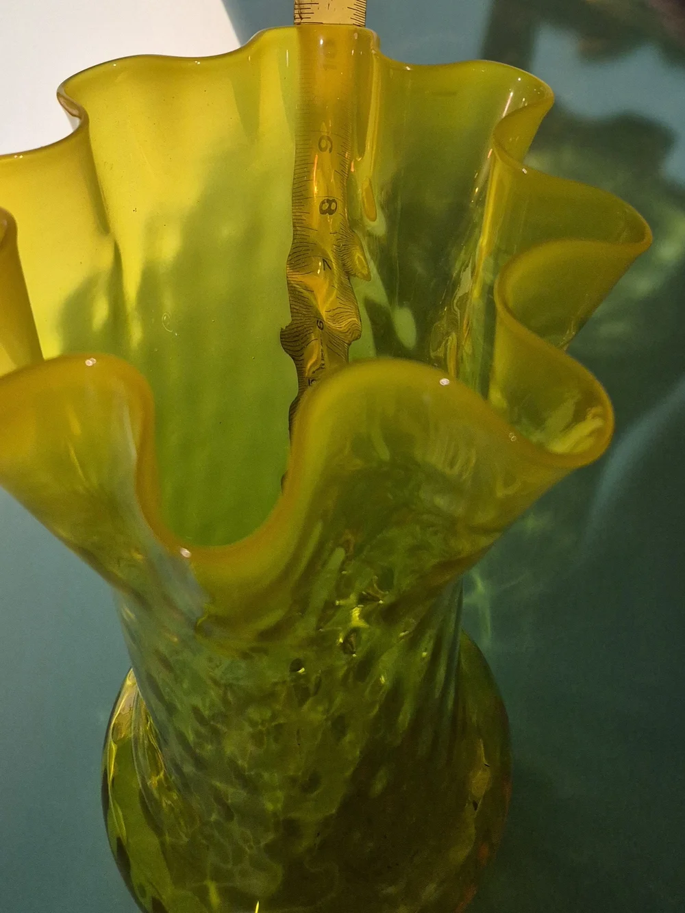 Murano Textured Glass Vase - Decorative Home Accent